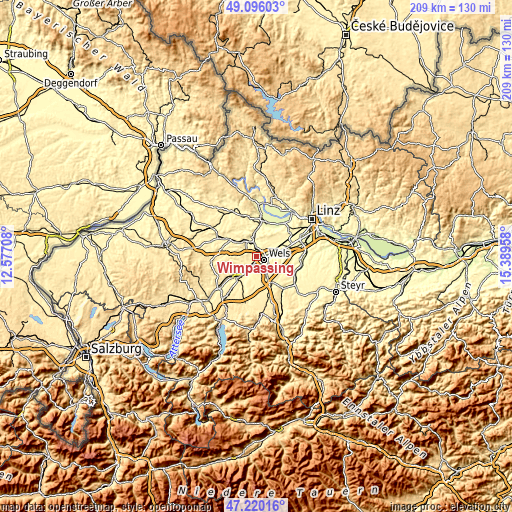 Topographic map of Wimpassing