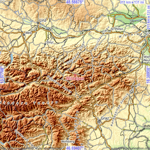 Topographic map of Wildalpen