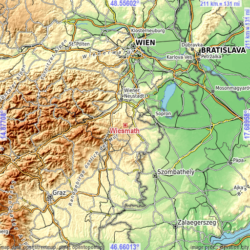 Topographic map of Wiesmath