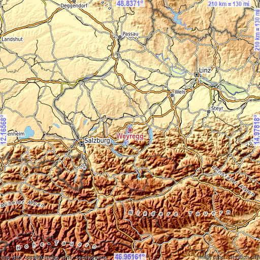 Topographic map of Weyregg