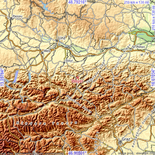 Topographic map of Weyer