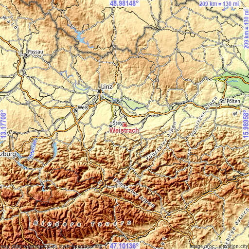 Topographic map of Weistrach