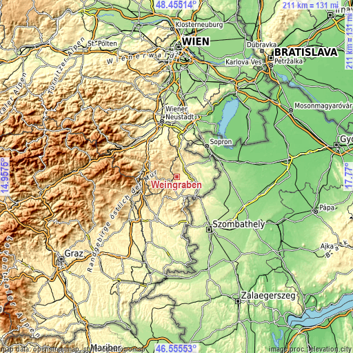 Topographic map of Weingraben