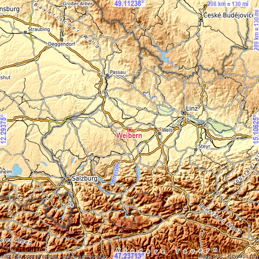 Topographic map of Weibern