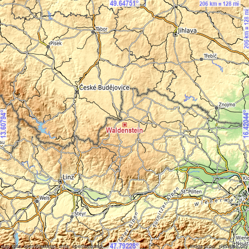 Topographic map of Waldenstein