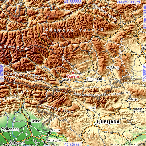 Topographic map of Waiern