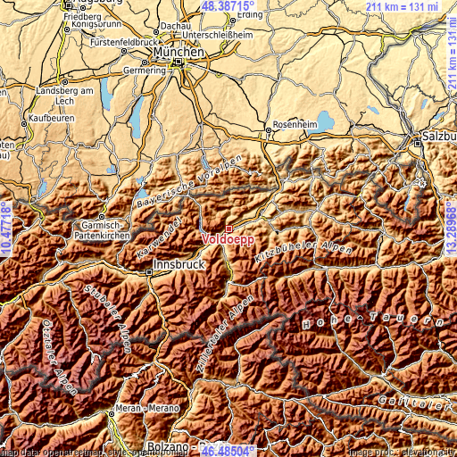 Topographic map of Voldöpp