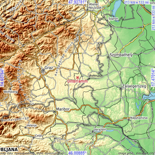 Topographic map of Unterlamm