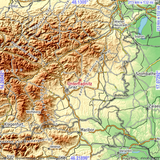 Topographic map of Unterfladnitz