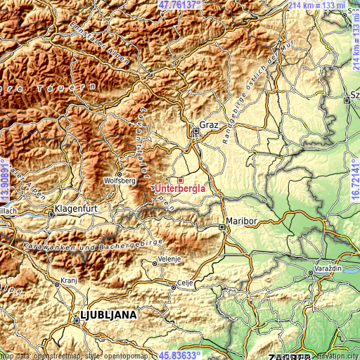 Topographic map of Unterbergla