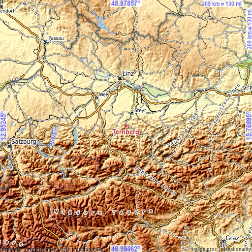 Topographic map of Ternberg