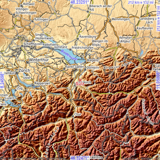 Topographic map of Sulz