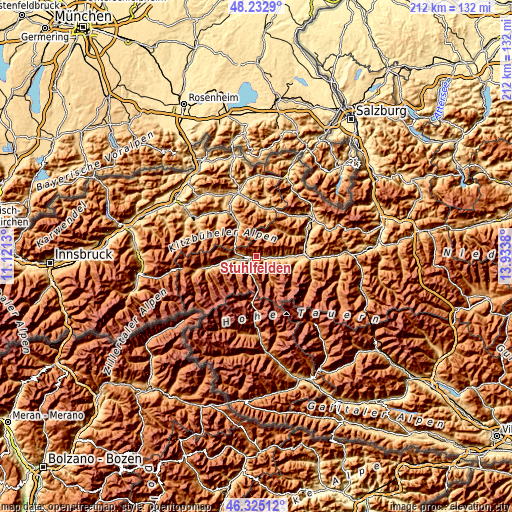 Topographic map of Stuhlfelden