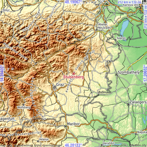 Topographic map of Stubenberg