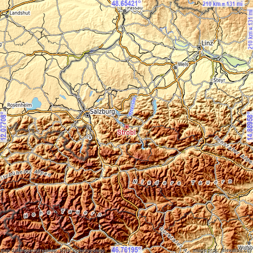 Topographic map of Strobl