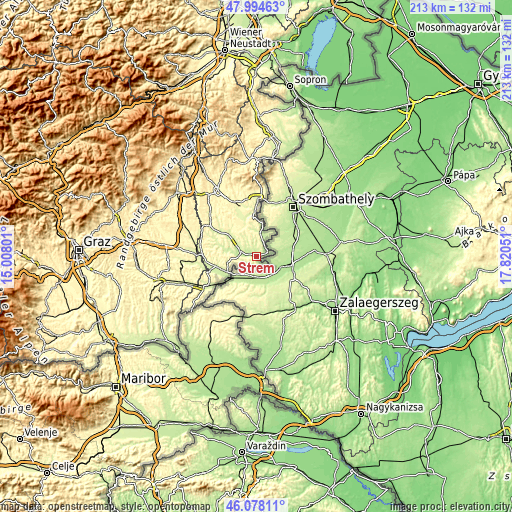 Topographic map of Strem