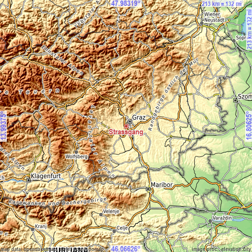 Topographic map of Straßgang