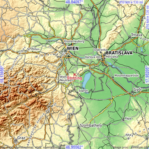 Topographic map of Stotzing