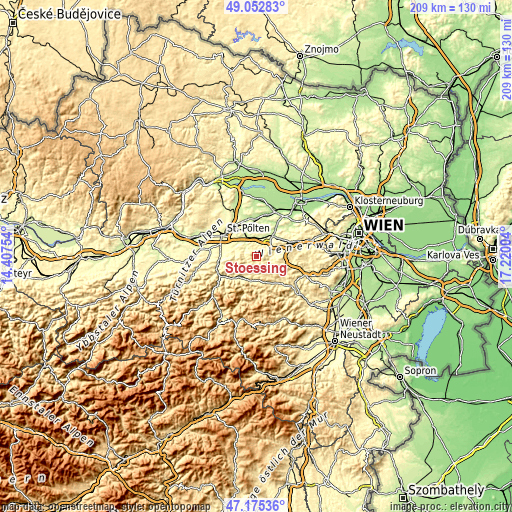 Topographic map of Stössing