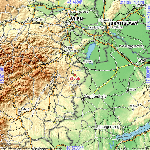 Topographic map of Stoob