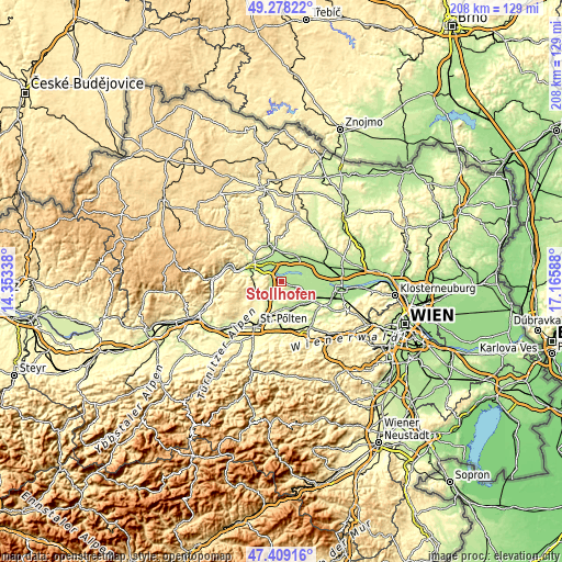 Topographic map of Stollhofen