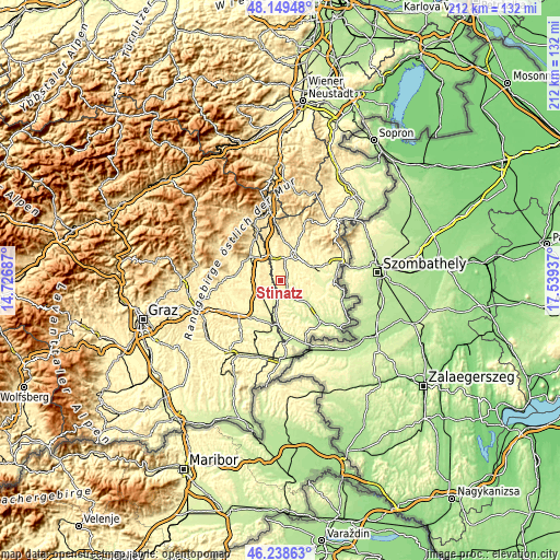 Topographic map of Stinatz