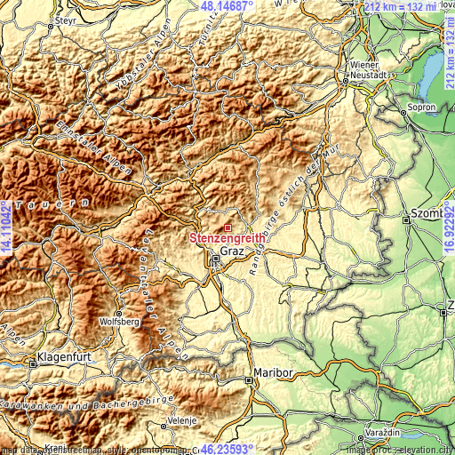 Topographic map of Stenzengreith