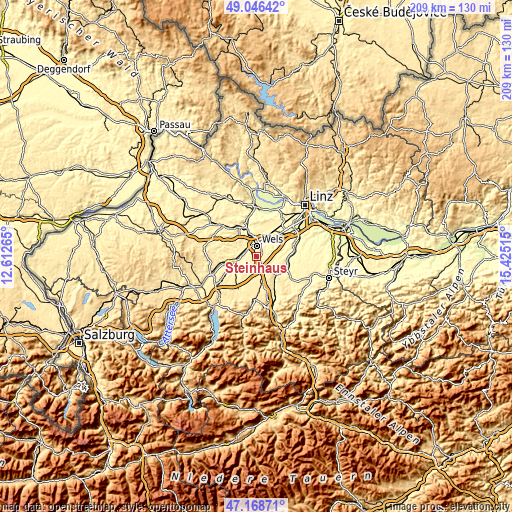 Topographic map of Steinhaus