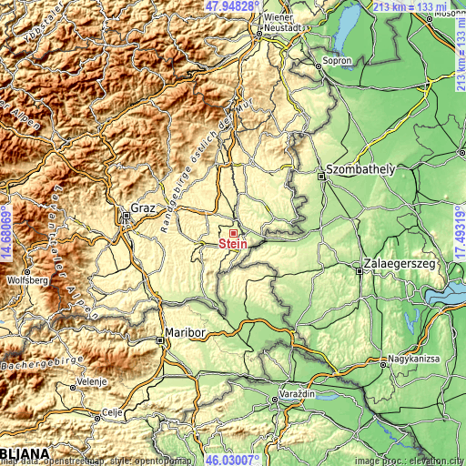 Topographic map of Stein