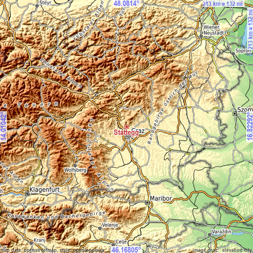 Topographic map of Stattegg