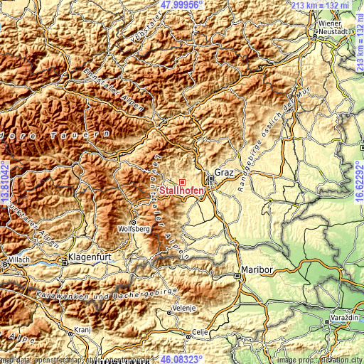 Topographic map of Stallhofen