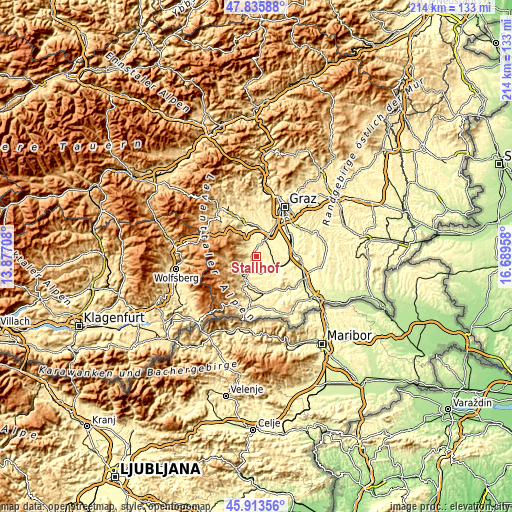 Topographic map of Stallhof