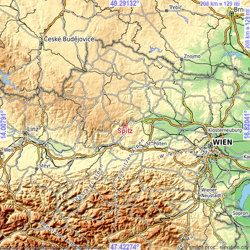 Topographic map of Spitz