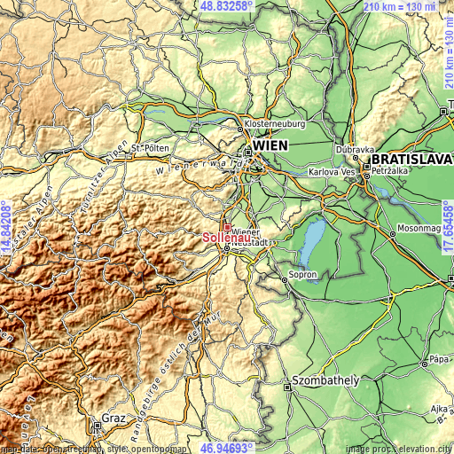 Topographic map of Sollenau