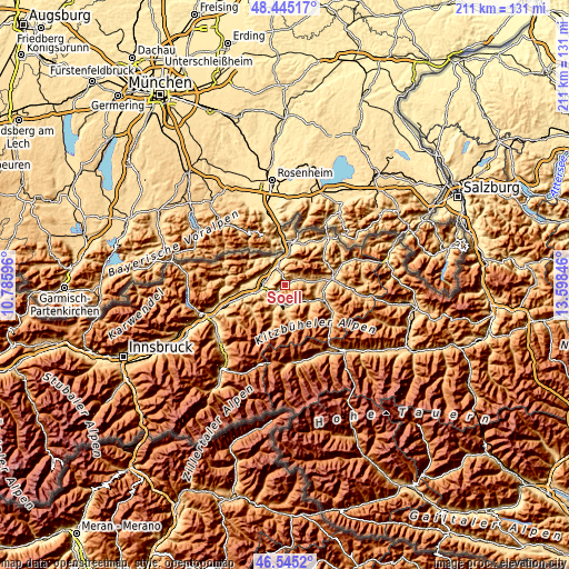 Topographic map of Söll