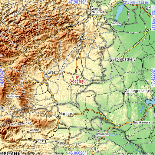 Topographic map of Söchau