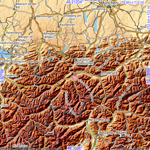 Topographic map of Silz