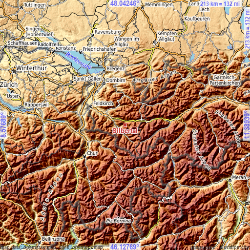 Topographic map of Silbertal