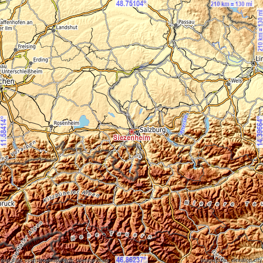 Topographic map of Siezenheim