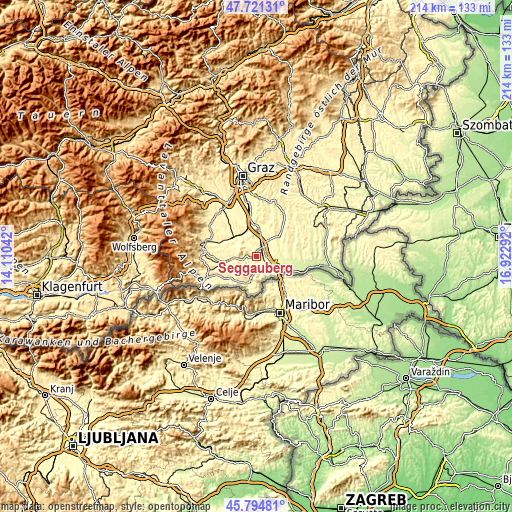 Topographic map of Seggauberg