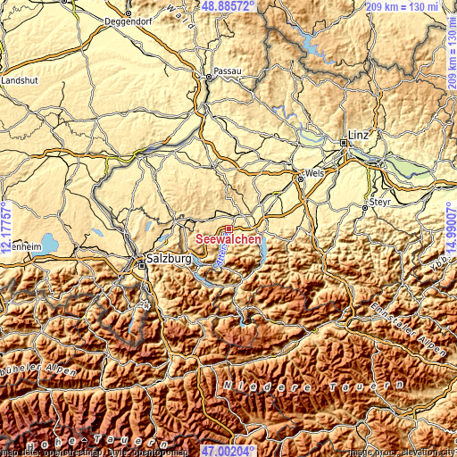 Topographic map of Seewalchen