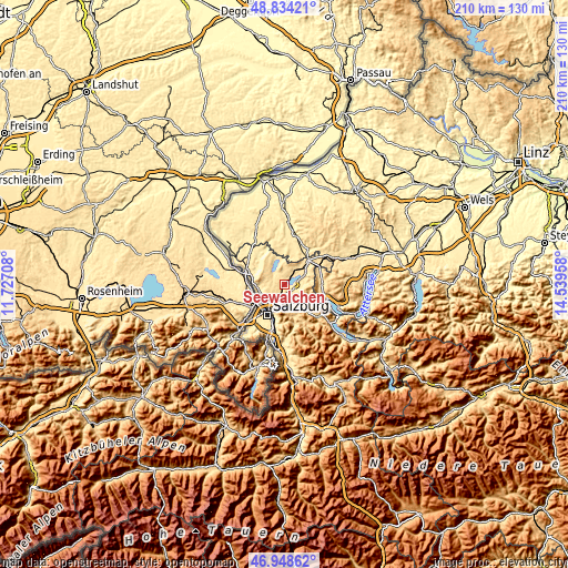 Topographic map of Seewalchen