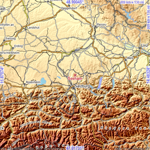 Topographic map of Seeham