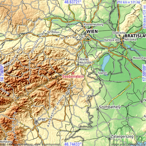Topographic map of Seebenstein