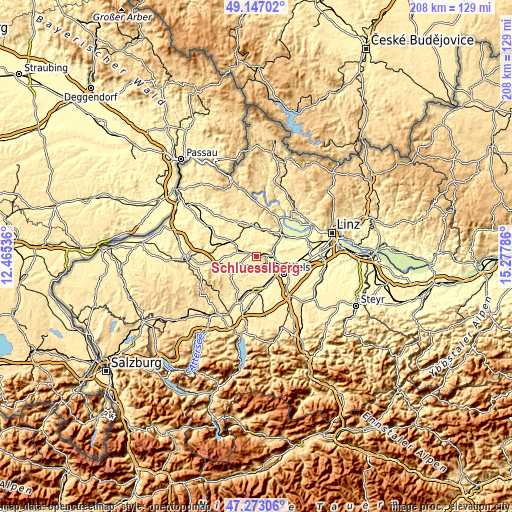 Topographic map of Schlüsslberg