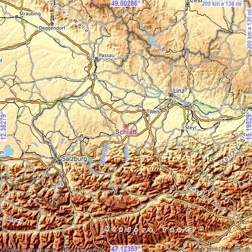 Topographic map of Schlatt