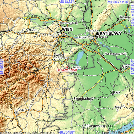 Topographic map of Schattendorf