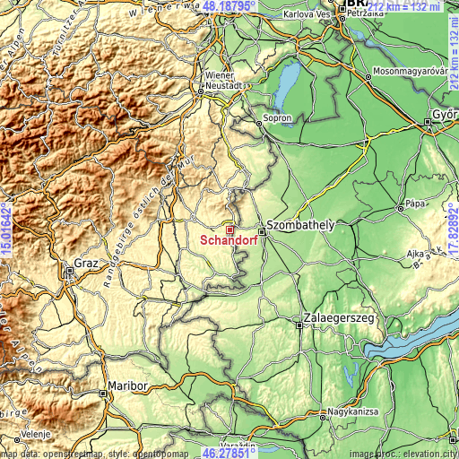 Topographic map of Schandorf