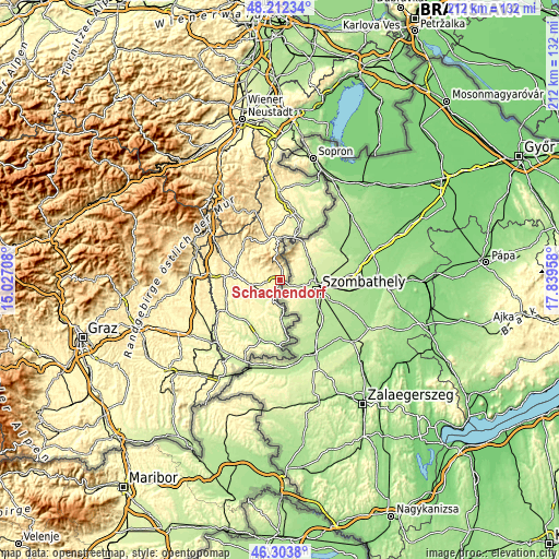 Topographic map of Schachendorf