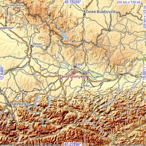 Topographic map of Sankt Dionysen